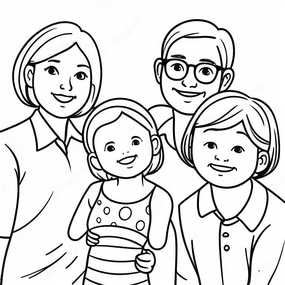 Familie på 5 Malebøger