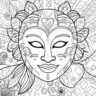 Farverig Maske Malebog | Maske malebog