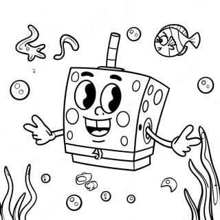 SpongeBob SquarePants Underwater Adventure Farvelægningsside | Nickelodeon malebog