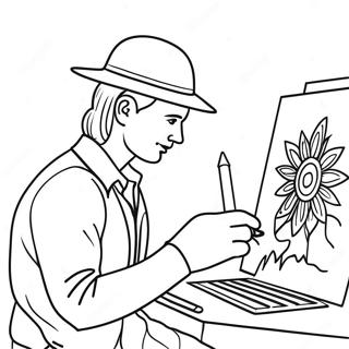 Kreativ Kunstner i Arbejde Malebog | Job malebog