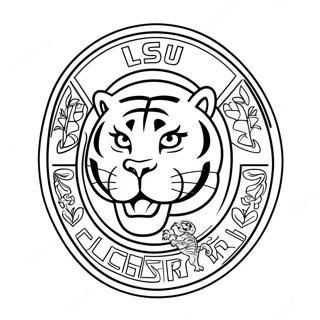 LSU Tigers Logo Farvelægningsside | LSU malebog
