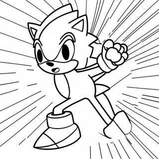 Sølv Sonic i Aktion Malebog | Sølv Sonic malebog