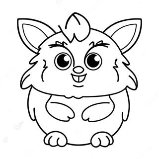 Furby Farvelægningsside | Furby malebog