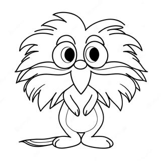 Sød Lorax med Overskæg Farvelægningsside | Loraxen malebog