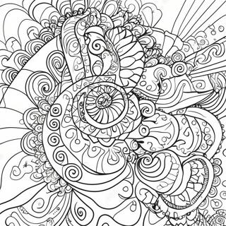 Tie Dye Spiral Mønster Malebog | Tie Dye malebog