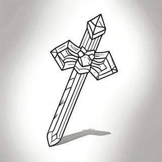 Diamant Sværd Minecraft Farvelægningsside | Sværd Minecraft malebog