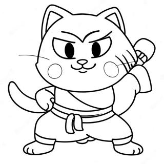 Eventyrlig Kat Ninja Malebog | Kat Ninja malebog