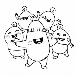 Sjove Oddbods Danser Malebog | Oddbods malebog