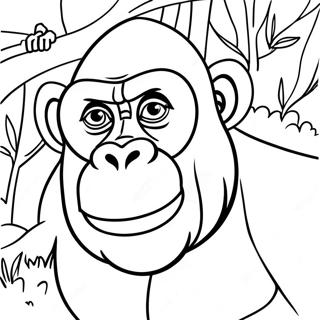 Gorilla Farvelægningsside | Gorilla malebog