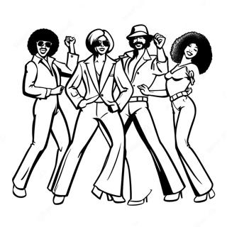 70'ernes Funky Disco Dansere Malebog | 70'erne malebog