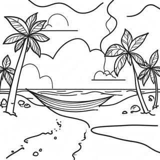 Solrig Florida Strand Farvelægningsside | Florida malebog