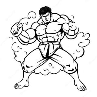 Baki the Grappler Action Scene Maleblad | Baki malebog