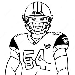 Lamar Jackson i Spil Uniform Farvelægningsside | Lamar Jackson malebog