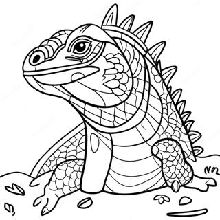 Iguana Farvelægningsside | Iguana malebog