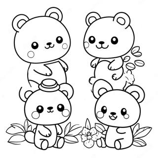 Søde Rilakkuma og Venner Malebog | Rilakkuma malebog