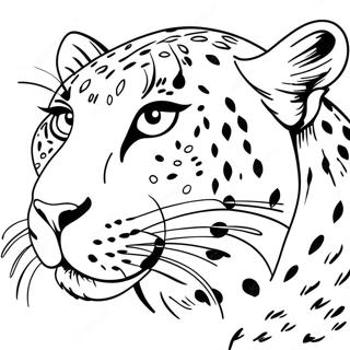 Leopard farvelægningsside | Leopard malebog