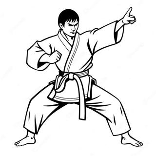 Dynamisk Karate Stilling Malebog | Karate malebog