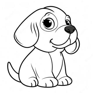 Sød Beagle Hvalp Malebog | Beagle malebog