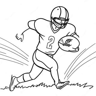 Fodboldspiller Løber Malebog | NFL malebog