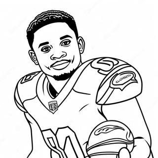 Stefon Diggs Farvelægningsside | Stefon Diggs malebog