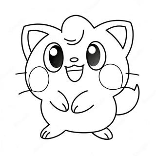 Jigglypuff sød syngende farvelægningsside | Jigglypuff malebog