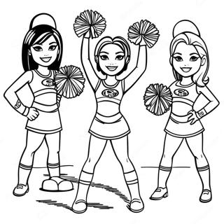 49ers cheerleaders farvelægningsside | 49ers malebog