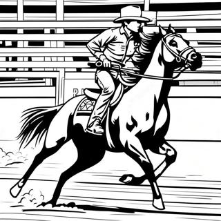 Fast Barrel Racing Action Farvelægningsside | Fadløb malebog