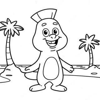 Eventyrlig Sandy Cheeks Farvelægningsside | Sandy Cheeks malebog