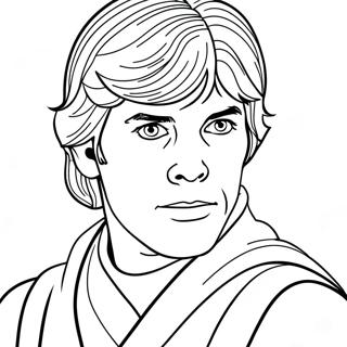 Luke Skywalker Klassisk Farvelægningsside | Luke Skywalker malebog