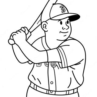 Boston Red Sox Spiller Slår Malebog | Red Sox malebog