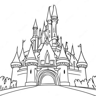 Magisk Disneyland Slot Farvelægningsside | Disneyland malebog
