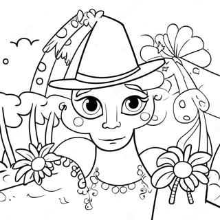 Farverig karneval i Brasilien farvelægningsside | Brasilien malebog
