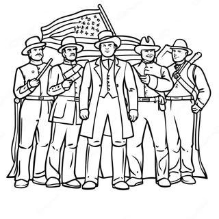 USAs historie farvelægningsside | US historie malebog