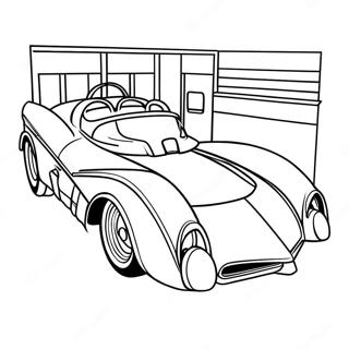 Batmobile klassisk design farvelægningsside | Batmobil malebog