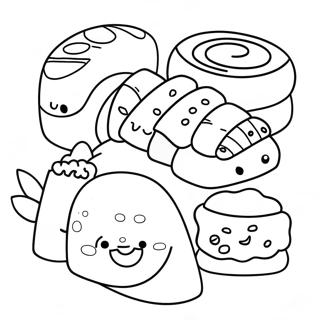 Søde Sushi Ruller Malebog | Sushi malebog