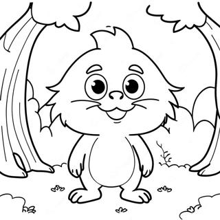 Sød Lorax med Træer Malebog | Lorax malebog