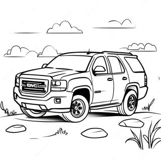 GMC SUV Eventyr Farvelægningsside | GMC malebog
