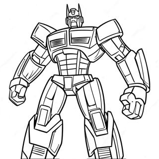 Optimus Prime Heroisk Pose Malebog | Transformer malebog