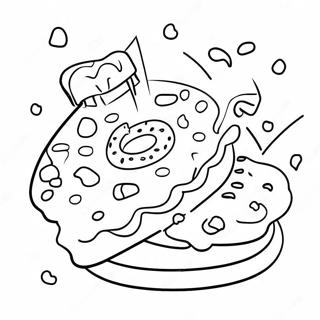 Lækre Dunkin Donuts med Strøelse Malebog | Dunkin Donuts malebog