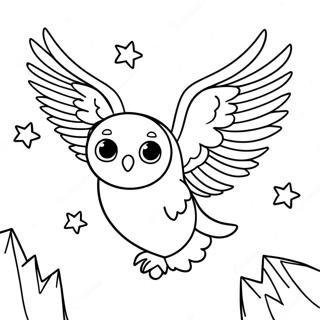 Hedwig Flyvende i Nattens Himmel Malebog | Hedvig malebog