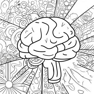 Farverig ADHD Hjerne Malebog | ADHD malebog