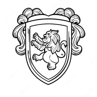 Gryffindor våbenskjold farvelægningssider | Gryffindor malebog