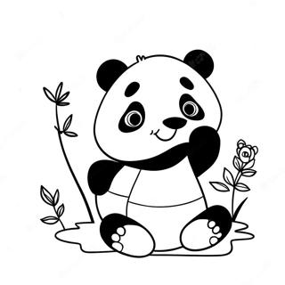 Mimi panda farvelægningsside | Mimi Panda malebog