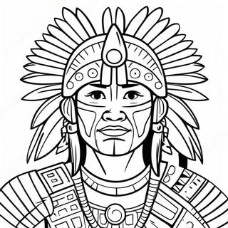 Aztec Kriger Farvelægningsside | Aztekisk malebog