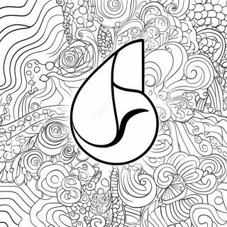 TikTok-logo farvelægningsside | TikTok malebog
