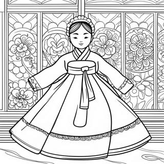 Koreansk Traditionel Hanbok Malebog | Koreansk malebog
