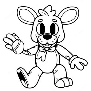 Mangle FNAF karakter i aktion farvelægningsside | Mangle FNAF malebog