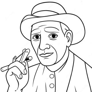 Picasso Farvelægningsside | Picasso malebog