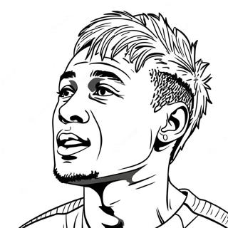 Neymar PSG Farvelægningsside | Neymar PSG malebog