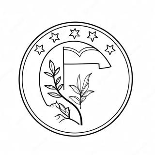 Tennessee statsflag farvelægningsside | Tennessee malebog